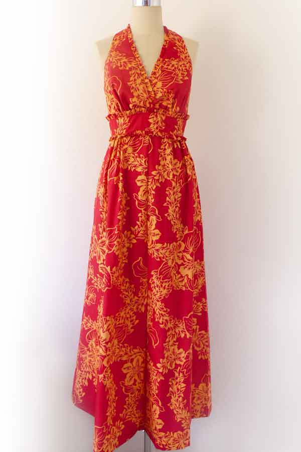 チューベ レッドオレンジ タンクドレス