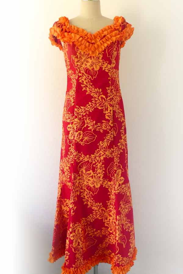 チューベ レッドオレンジ タンクドレス