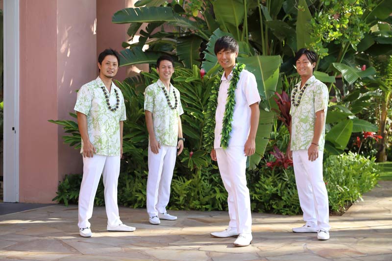 ハワイ結婚式での男性衣装
